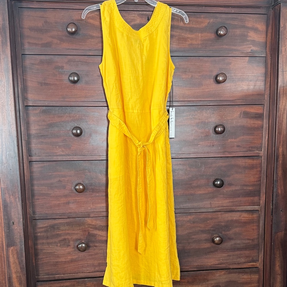 Nicole Miller Yellow Midi Dress